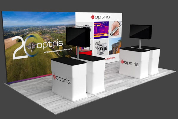Our X4 Double Sided Freestanding TV Monitor Stand is a simple, yet professional capable of holding up to two 50