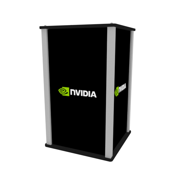 Our XLC2 Black Locking Storage Counter is made of durable aluminum extrusions and rigid, plastic sintra panels.