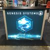 XRC7 Backlit Locking Storage Counter with Genesis Systems logo