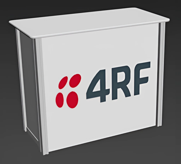 XRC7 Backlit Locking Storage Counter with white display and 4RF logo