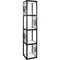 Twist-Lock Portable Showcase Display Cabinet Tower with 4 Shelves