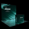 Our 10ft Backlit Tension Fabric Display Kit is an ultra-bright and vivid portable backlit trade show display