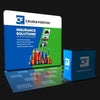 Our 10ft Backlit Tension Fabric Display Kit is an ultra-bright and vivid portable backlit trade show display