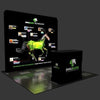 Our 10ft Backlit Tension Fabric Display Kit is an ultra-bright and vivid portable backlit trade show display