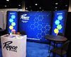 Our most popular 10ft Backlit Tension Fabric Display is an ultra-bright and vivid portable backlit trade show display
