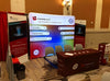 Our most popular 10ft Backlit Tension Fabric Display is an ultra-bright and vivid portable backlit trade show display