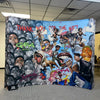 Our 10ft Curved Pop Up Fabric Display Table Kit includes a 6ft or 8ft fitted style cover to match your and black nylon
