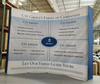 Our 10ft Curved Pop Up Fabric Display Table Kit includes a 6ft or 8ft fitted style cover to match your and black nylon