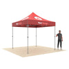 Our 10ft Custom Pop Up Canopy Tent features a lightweight, stable rust-resistant aluminum frame and is perfect