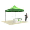 Our 10ft Custom Pop Up Canopy Tent features a lightweight, stable rust-resistant aluminum frame and is perfect