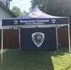 10ft pop-up tent with Manalapan Township Police Department logo