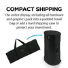 .Our 10ft Straight Pop Up Fabric Display Podium Kit includes a C200 hard shipping case with wheels that can be used