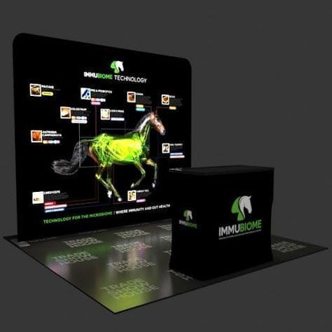 Our 10ft Straight Tension Fabric Display Kit is a sleek and modern style backdrop that features aluminum tube system