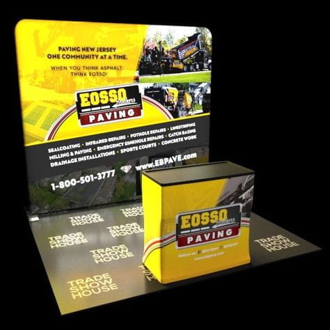 Our 10ft Straight Tension Fabric Display Kit is a sleek and modern style backdrop that features aluminum tube system