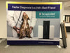 Our 10ft Straight Tension Fabric Display is a sleek and modern style backdrop that quickly assembles in just 5 minutes.