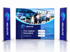 Our 10x10 Frameless SEG Lightbox Display Kit 02 combines one 10ft and two 3ft Displays for a more private inline booth