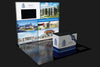 Our 10x10 Frameless SEG Lightbox TV Display Kit 03 features a floating mounted internally to your display. Stream