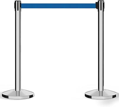 Our Retractable VIP Crowd Control Belt Stanchions are a heavy-duty, professional-grade solution built for high-traffic
