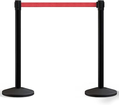 Our Retractable VIP Crowd Control Belt Stanchions are a heavy-duty, professional-grade solution built for high-traffic