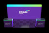 Our massive 20ft Backlit Tension Fabric Display Kit is an ultra-bright and vivid portable backlit trade show display