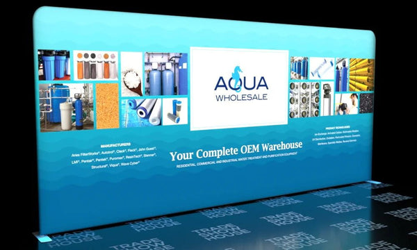 Our massive 20ft Backlit Tension Fabric Display is the ultimate showstopper guaranteed to steal show at your next trade