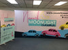 Colorful Newark Moonlight Cinema mural on 20ft straight pop up display