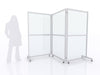 3-Panel Folding Safety Divider Partition Barriers with Wheels