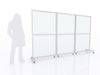 3-Panel Folding Safety Divider Partition Barriers with Wheels