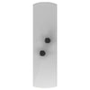 Sleek white 32mm double overlapping foot wall light with black circles
