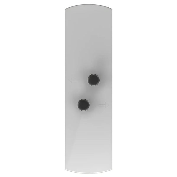 Sleek white 32mm double overlapping foot wall light with black circles