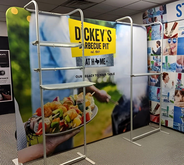 Dckeys Barbecue Pit promo on 36-inch waterfall shelving display