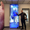 Our 3ft Backlit Tension Fabric Display is an ultra-bright and vivid portable backlit trade show display that showcase