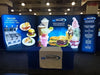 Our 3ft Backlit Tension Fabric Display is an ultra-bright and vivid portable backlit trade show display that showcase