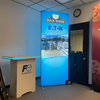 3ft Frameless SEG Lightbox: Blue Banner with Dock Boxes, Eat-N, Waterfront