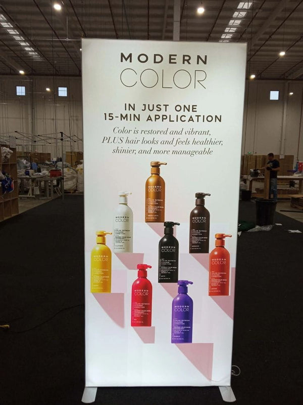 Our 3ft Frameless SEG Lightbox Display is one of the easiest and brightest lightbox displays on exhibit market