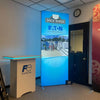 Our 3ft Frameless SEG Lightbox Display is one of the easiest and brightest lightbox displays on exhibit market