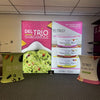 Our 4.5ft Frameless SEG Lightbox Display is one of the easiest and brightest lightbox displays on exhibit market