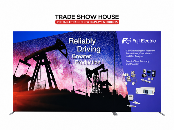 Our 4.5ft Frameless SEG Lightbox Display is one of the easiest and brightest lightbox displays on exhibit market