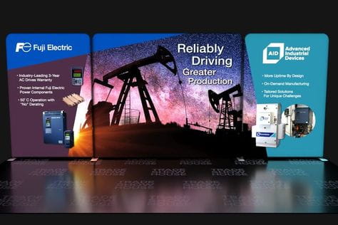 Our 5ft Backlit Tension Fabric Display is an ultra-bright and vivid portable backlit trade show display that showcase