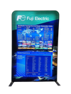 Our 5ft Backlit Tension Fabric Display is an ultra-bright and vivid portable backlit trade show display that showcase