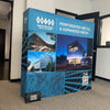Our 5ft Tabletop Pop Up Fabric Display is a lightweight and easy to setup pop-up with stretch graphics included black