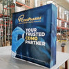 Our 5ft Tabletop Pop Up Fabric Display is a lightweight and easy to setup pop-up with stretch graphics included black
