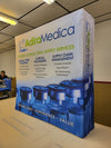 Our 5ft Tabletop Pop Up Fabric Display is a lightweight and easy to setup pop-up with stretch graphics included black