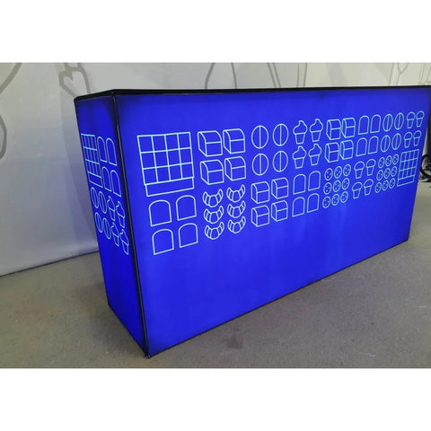 6.5ft Backlit SEG Light Box Counter
