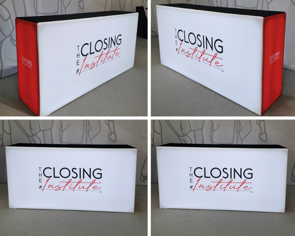 6.5ft Backlit SEG Light Box Counter