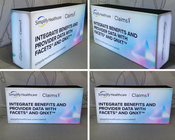 6.5ft Backlit SEG Light Box Counter