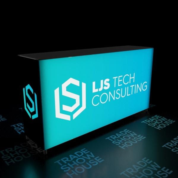 6.5ft Backlit SEG Light Box Counter Trade Show Displays – Trade Show House