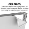 6.5ft Frameless SEG Lightbox Half Wall Display with self-illuminating silicone edge graphics