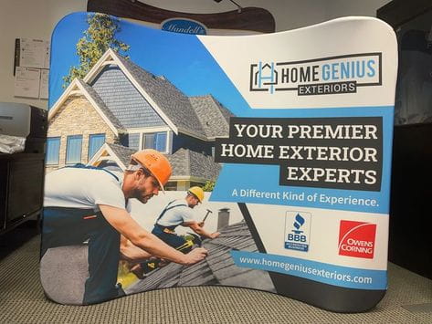 Our 6ft Curved Tabletop Tension Fabric Display is a sleek and modern that quickly assembles in just 5 minutes. slide