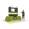 Our 6ft Curved Tabletop Tension Fabric Display is a sleek and modern tabletop display that quickly assembles in just 5